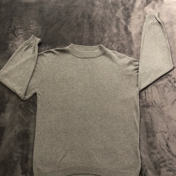 Vintage-LaVané Plain all Gray Crewneck Sweater L - Picture 2 of 8